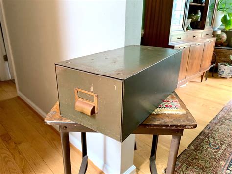 Vintage Metal Card Catalog Cabinet the Interior Steel Equipment 